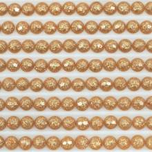 Fairy stones, round, (sparkling), 976, Golden Brown Medium, 500 pieces