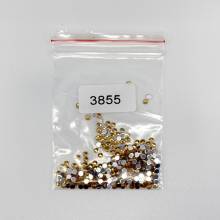 Strass-Stein rund, (rhinestone), 3855, Autumn Gold Light, 200 Stück
