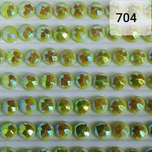 AB Stones, round, (Iridescent), 704, Chartreuse Bright, 200 pieces