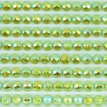 AB Stones, round, (Iridescent), 907, Parrot Green Light, 200 pieces