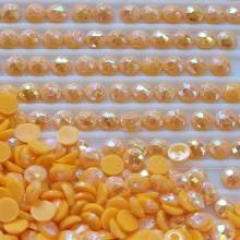 AB Stones, round, (Iridescent), 972, Canary Deep, 200 pieces