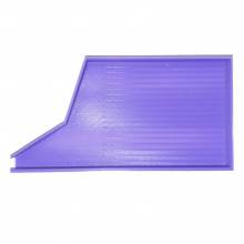 B-grade shuttle for square stones, with side opening, purple