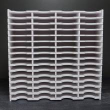 Schiffchen-Regal weiß, für große Trabricks, ca. 32,6x32x11cm, 60 Fächer ca. 7,3x10x1,5cm, Aufbewahrungsbox