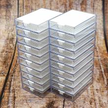 Trabricks, 7x5cm, 20er Set Kombi aus Schiffchen und Aufbewahrungsdose, Klappdeckel, fest verschließbar