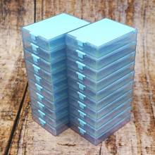 Trabricks, 7x5cm, 20er Set - Blau Kombi aus Schiffchen und Aufbewahrungsdose, Klappdeckel, fest verschließbar