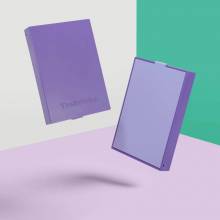 Trabricks, 7x5cm - Lila Kombi aus Schiffchen und Aufbewahrungsdose, Klappdeckel, fest verschließbar