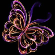 Diamond Painting Bild, Schmetterling, abstrakt, ca. 60x60cm, eckige Steinchen, 40 Farben, Vollbild