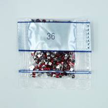 Rhinestone square, 36, light red, 500 pieces