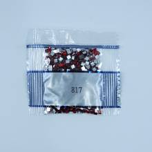 Strass-Stein eckig, (rhinestone), 817, Coral Red Very Dark, 500 Stück