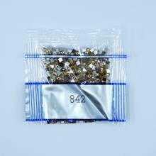 Strass-Stein eckig, (rhinestone), 842, Beige Brown Very Light, 500 Stück