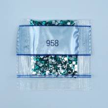 Strass-Stein eckig, (rhinestone), 958, Seagreen Dark, 500 Stück