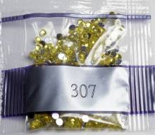 Strass-Stein rund, (rhinestone), 307, Lemon, 200 Stück