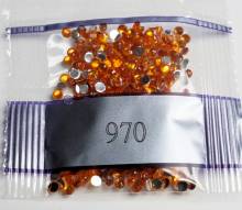 Strass-Stein rund, (rhinestone), 970, Pumpkin Light, 200 Stück