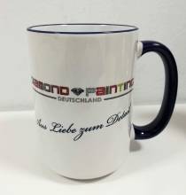 1 mug with logo Diamond Painting Germany - blue rim / handle