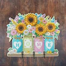Diamond Painting Hakenleiste, Sonnenblumen HOME
