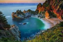 Diamond Painting Bild, Bucht, 60 Farben, runde Steinchen, 100x65cm, Vollbild