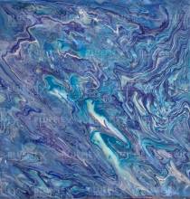 Diamond Painting picture, Magic Blue, 70x70cm, 60 colours, square stones, full picture