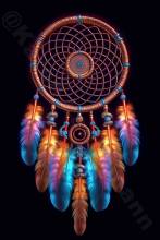 Diamond Painting Bild, Traumfänger, eckige Steinchen, 60x90cm, 60 Farben, Vollbild