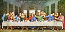 Leonardo da Vinci - The Last Supper, square stones, 70x140cm, 60 colors incl. 2 AB, full picture