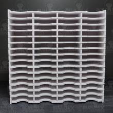 Shuttle shelf white, for large Trabricks, approx. 32.6x32x11cm, 60 compartments approx. 7.3x10x1,5cm, storage box